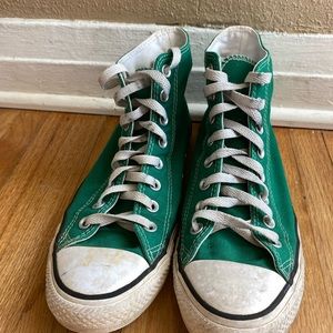 Womens high top green converse